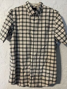 Oakley Black and White Plaid Button-Down Shirt